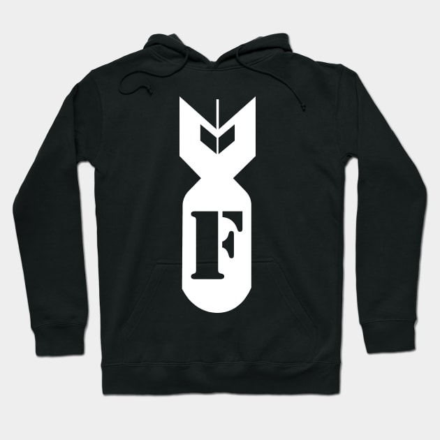 Dropping that F - Bomb white Hoodie by HellraiserDesigns